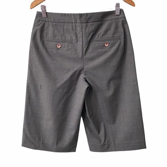 Kit And Ace Gray Bermuda Career Shorts Size 4 Wool - Picture 2 of 10
